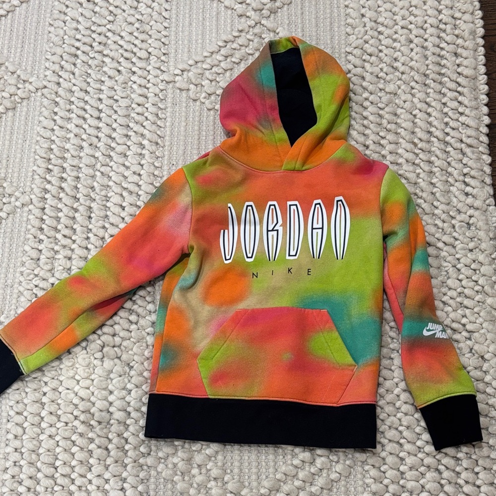 Jordan Kids Multicolor Tie-Dye Hoodie S 8-10